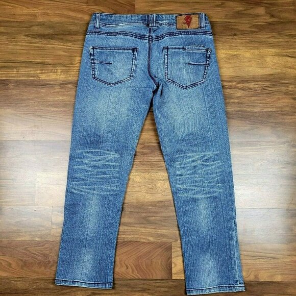 Jolt Brand Womens Blue Denim Distressed Skinny Jeans Size 5 (30x26) EUC - Picture 2 of 7